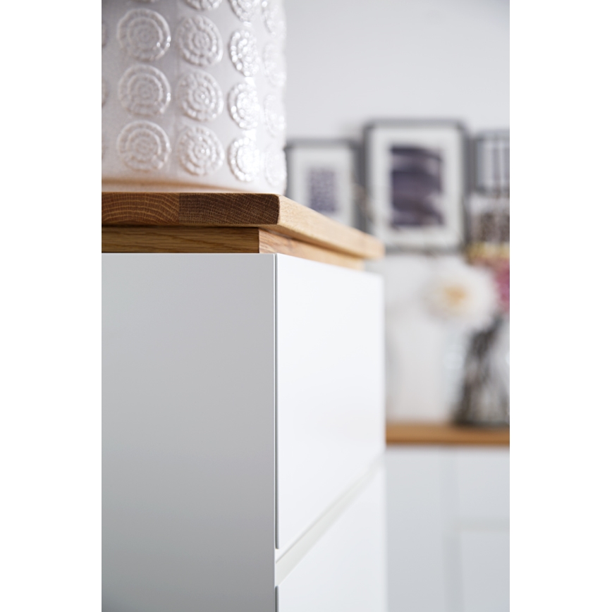 Kommode ARVI hvid/eg