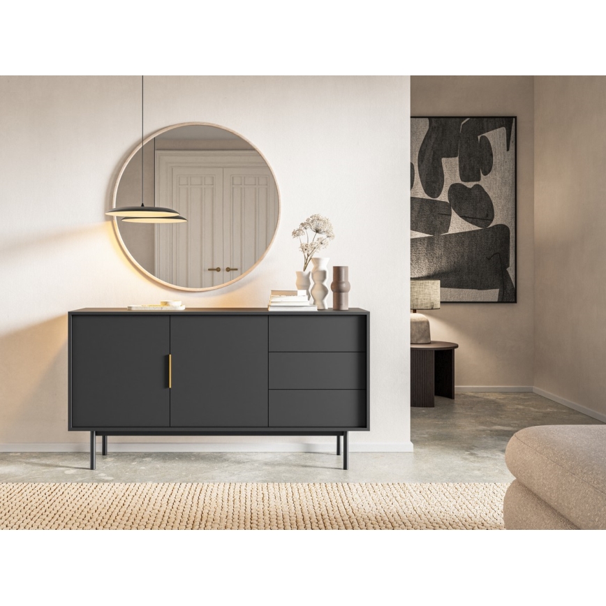 Kommode ELI, 154 x 82 x 39 cm, sort