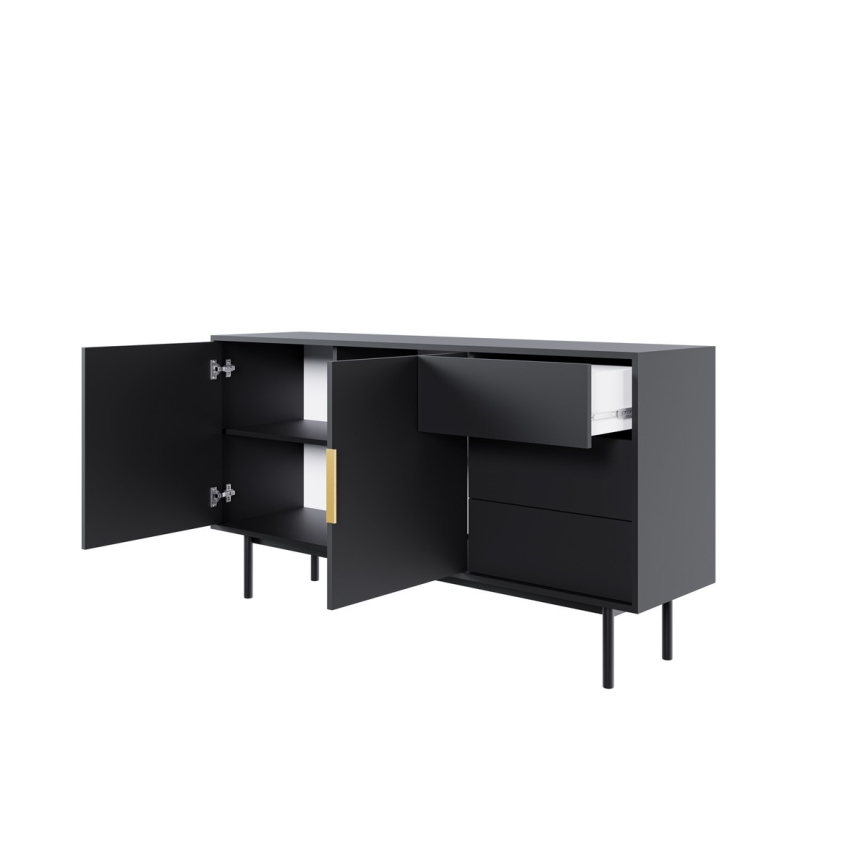 Kommode ELI, 154 x 82 x 39 cm, sort