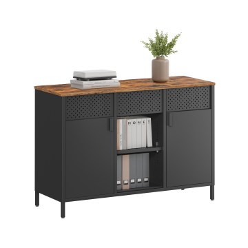 Kommode FIRA 110x40 cm sort/brun