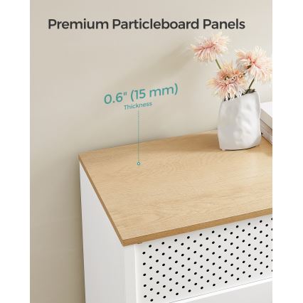 Kommode FIRA 80x40 cm hvid/eg