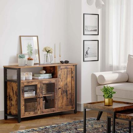 Kommode FIRA brun/sort
