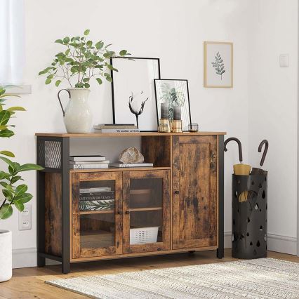 Kommode FIRA brun/sort