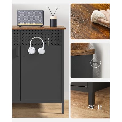 Kommode FIRA sort/brun