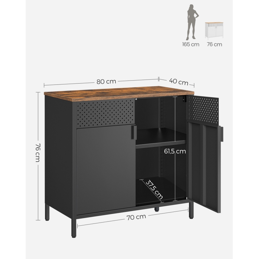 Kommode FIRA sort/brun