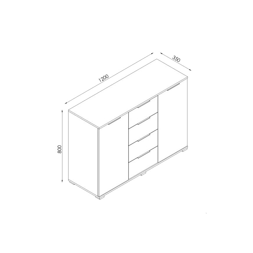 Kommode HOPE 120x78x35 sonoma-eg