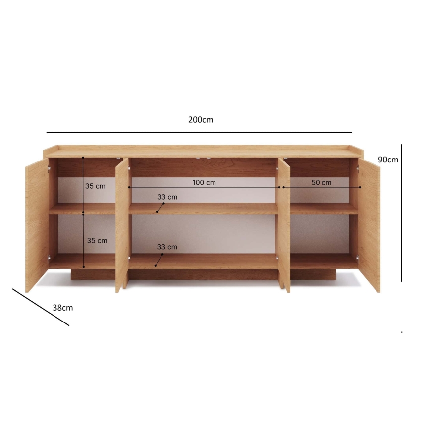 Kommode KEMI 200x90x38 eg Cremona