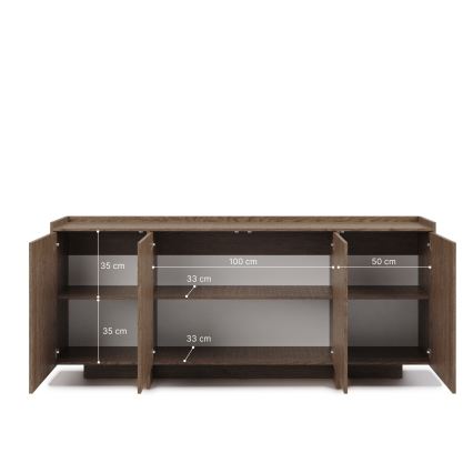 Kommode KEMI 200x90x38 egetræ