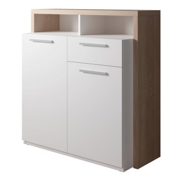 Kommode LEBY sonoma-eg/hvid