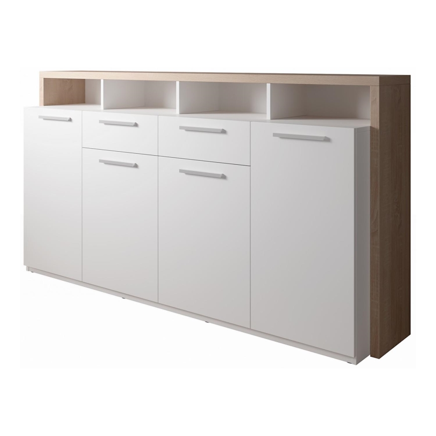 Kommode LEBY sonoma eg/hvid
