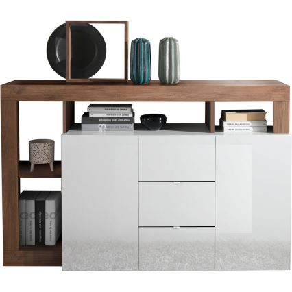 Kommode LENOR 146x93x42 cm hvid/eg