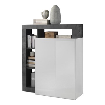Kommode LENOR hvid/antracit