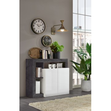Kommode LENOR hvid/antracit