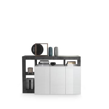 Kommode LENOR hvid/antracit