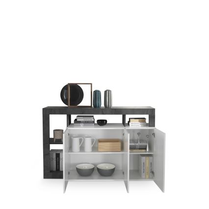 Kommode LENOR hvid/antracit