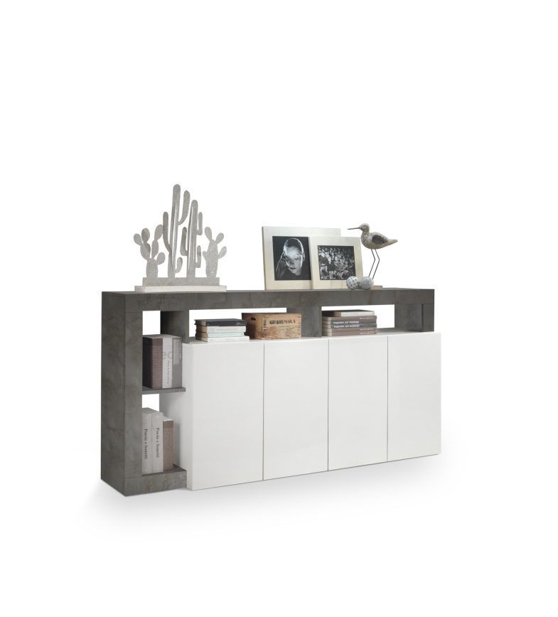 Kommode LENOR hvid/antracit