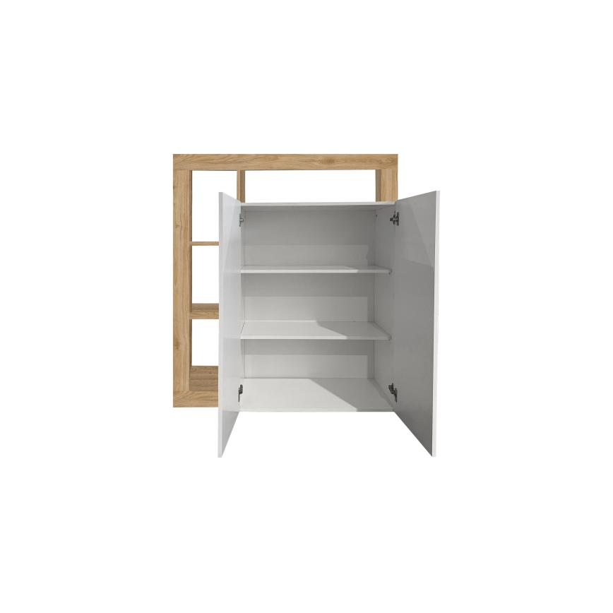 Kommode LENOR hvid/brun