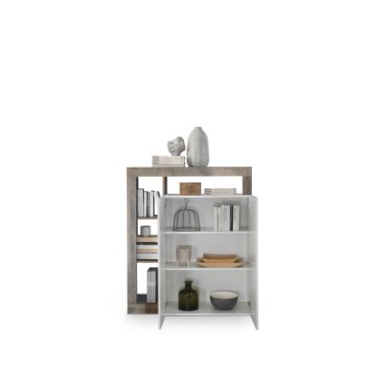 Kommode LENOR hvid/brun