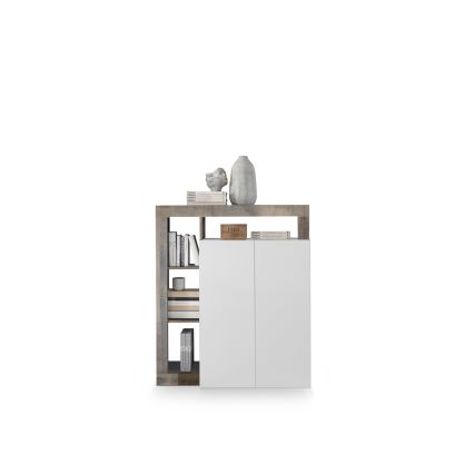 Kommode LENOR hvid/brun