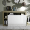 Kommode LENOR hvid/brun