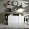 Kommode LENOR hvid/brun