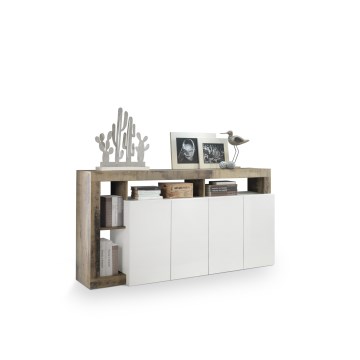 Kommode LENOR hvid/brun