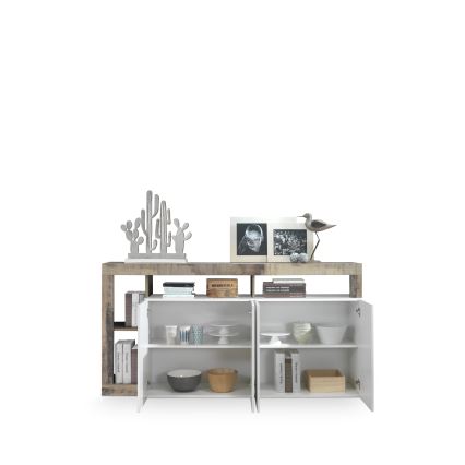 Kommode LENOR hvid/brun