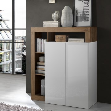 Kommode LENOR hvid/eg