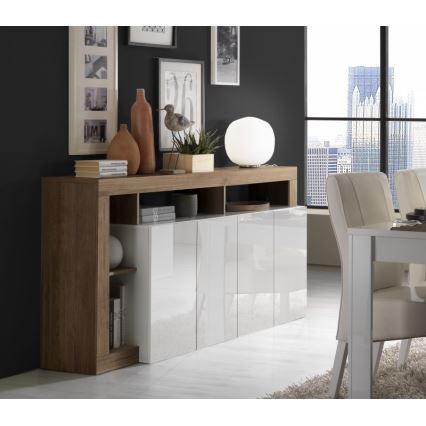 Kommode LENOR hvid/eg