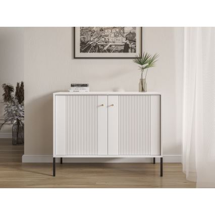 Kommode LUE 104x39 cm hvid/sort