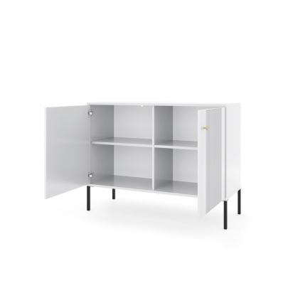 Kommode LUE 104x39 cm hvid/sort