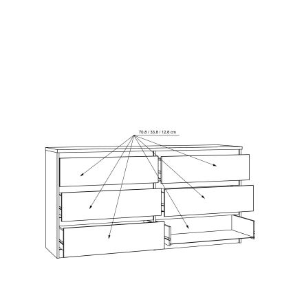 Kommode med skuffer MAO, Artisan egetræ