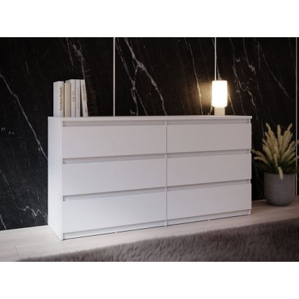 Kommode med skuffer MAO, hvid