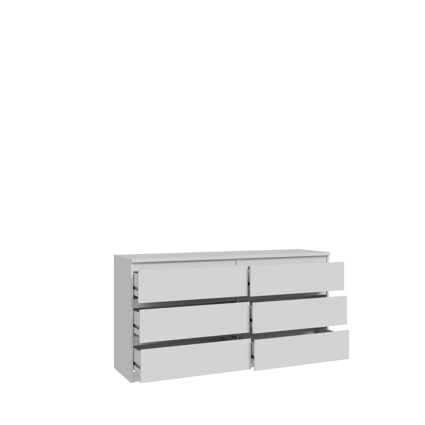 Kommode med skuffer MAO, hvid