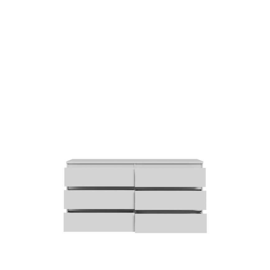 Kommode med skuffer MAO, hvid