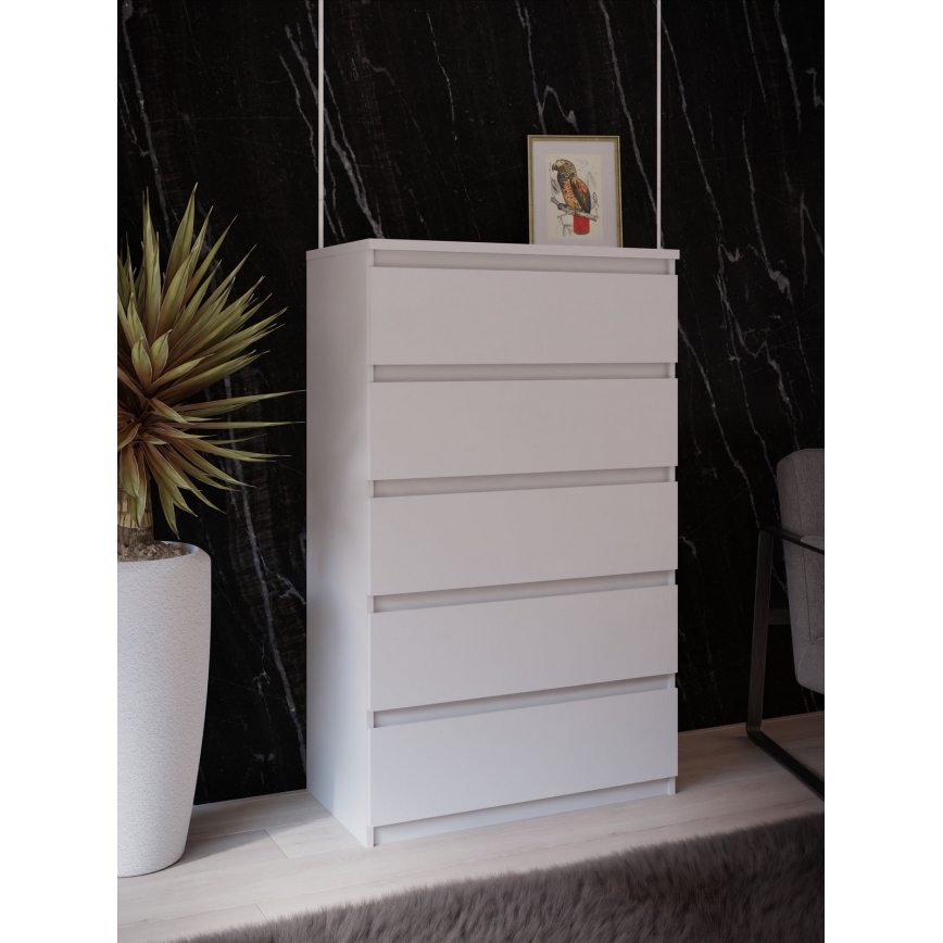Kommode med skuffer MAO hvid