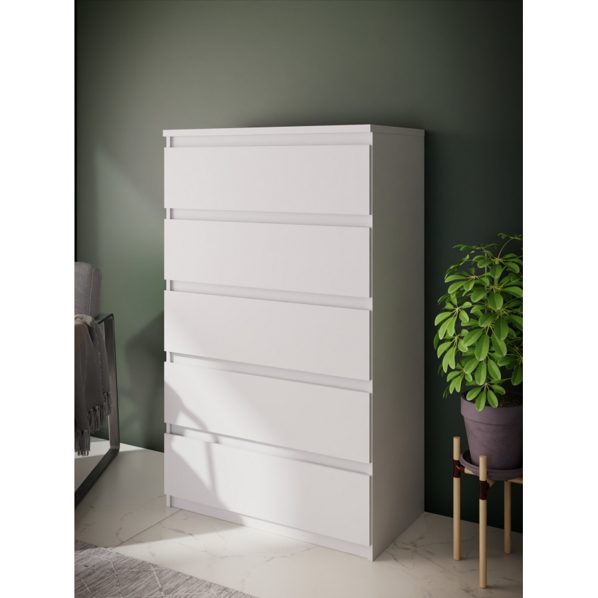 Kommode med skuffer MAO hvid