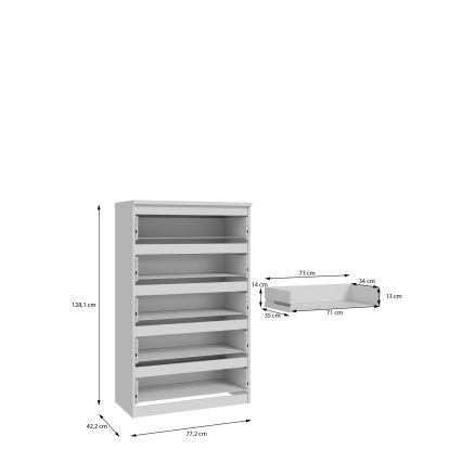 Kommode med skuffer MAO hvid