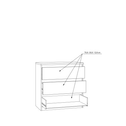 Kommode med skuffer MAO i artisan-eg