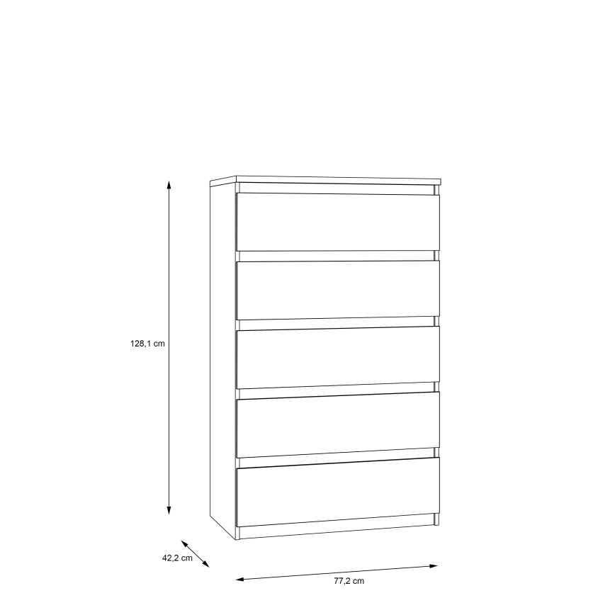 Kommode med skuffer MAO i Artisan-egetræ
