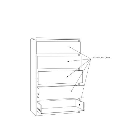 Kommode med skuffer MAO i Artisan-egetræ