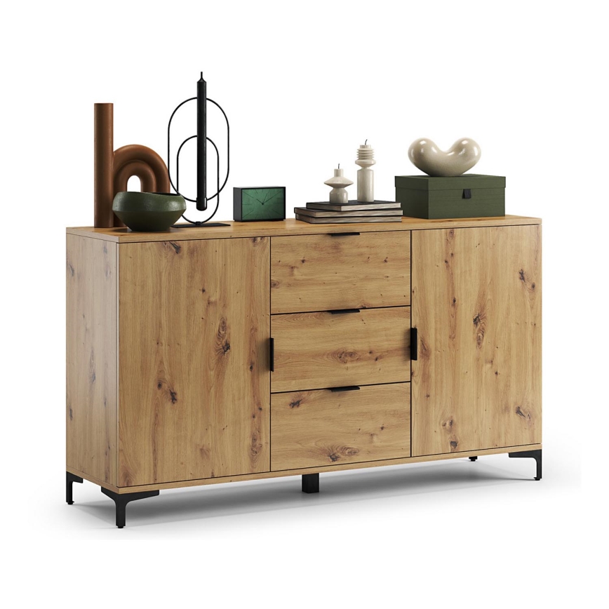 Kommode med skuffer og låger LORA artisan eg