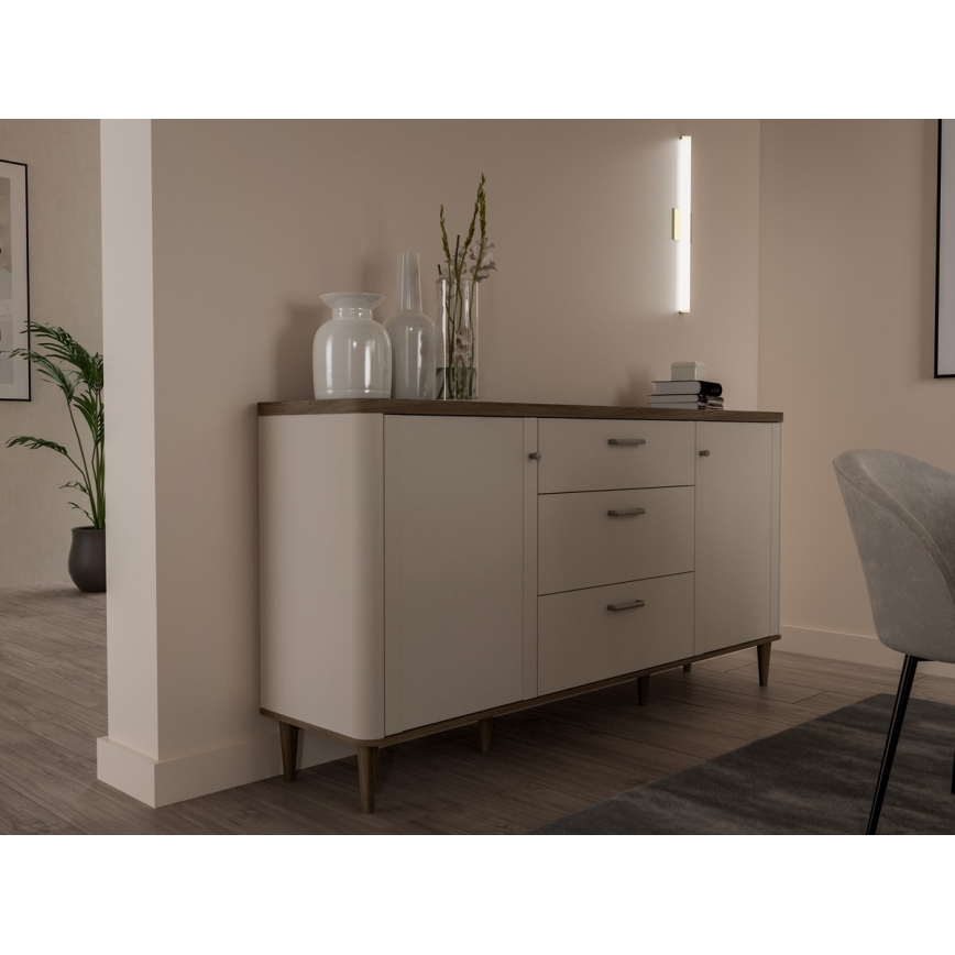 Kommode med skuffer VIRO, brun/beige