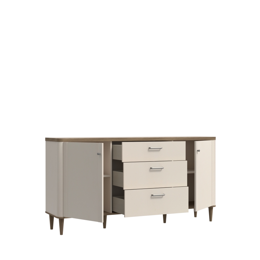 Kommode med skuffer VIRO, brun/beige