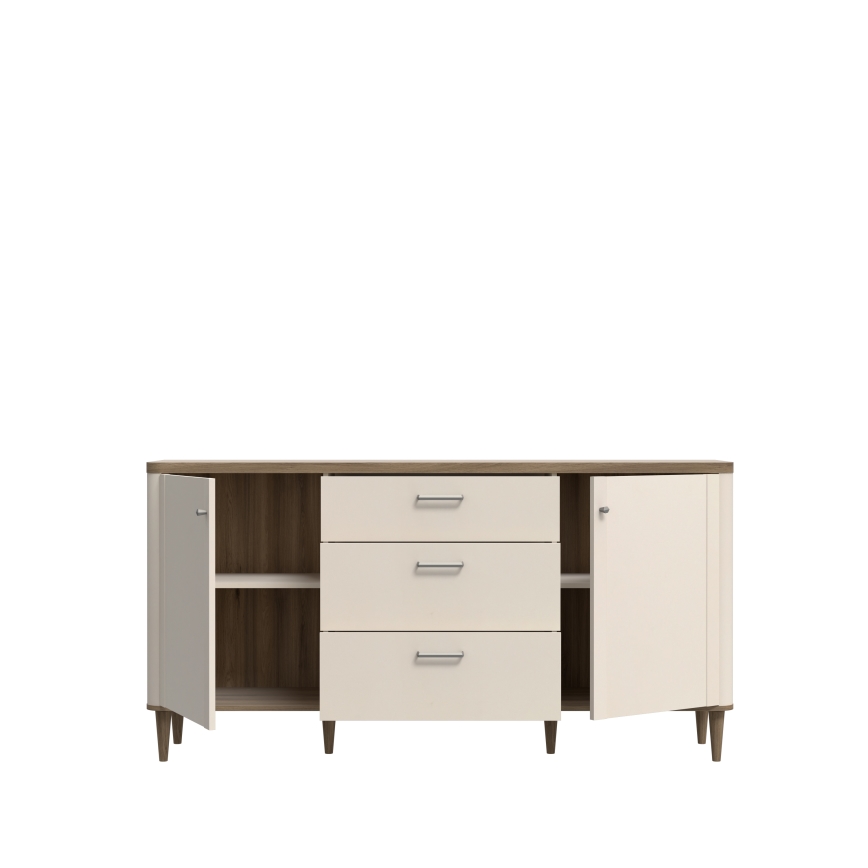 Kommode med skuffer VIRO, brun/beige