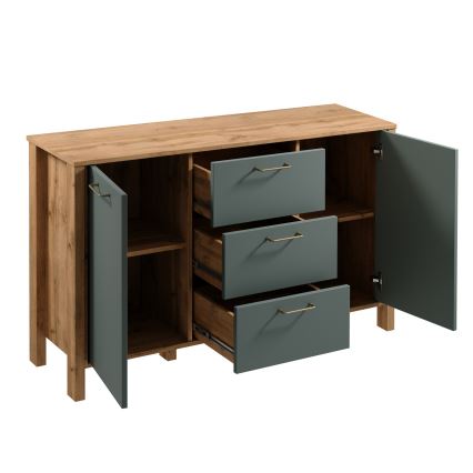 Kommode MENTA 138x81x40 cm Wotan-eg/grøn