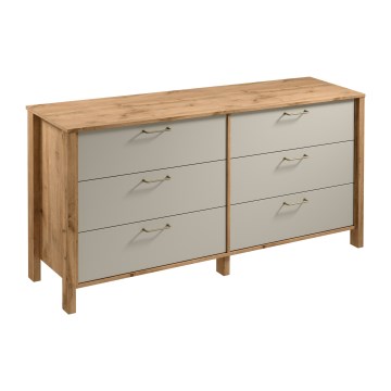 Kommode MENTA 170x81x47 cm eg Wotan/grå