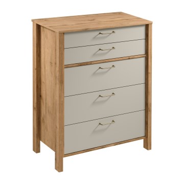 Kommode MENTA 90x108x47 cm eg Wotan/grå