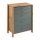Kommode MENTA 90x108x47 cm eg wotan/grøn