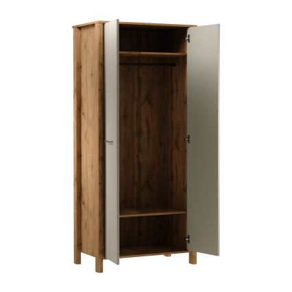 Kommode MENTA 90x200x53 cm eg wotan/grå